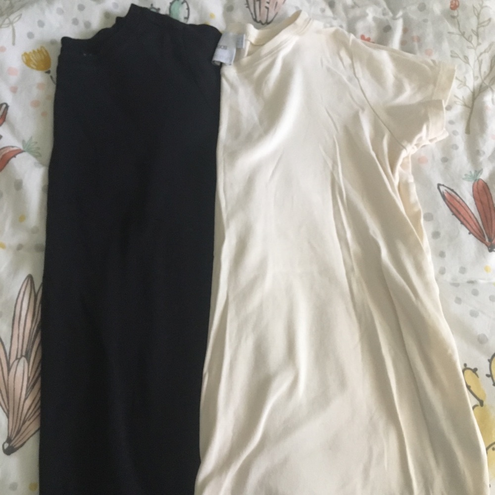 ASOS Maternity Black and Cream Medium Basic Tees